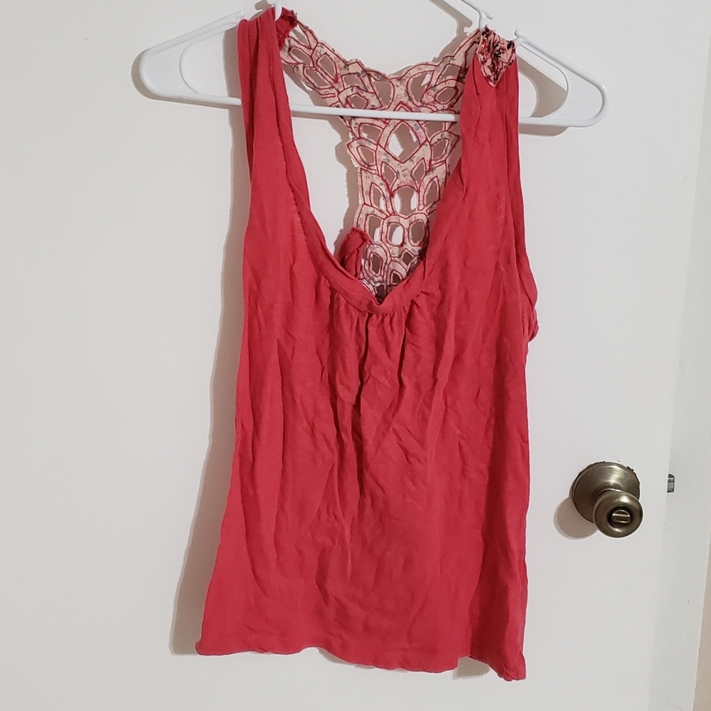 Pink racer back top